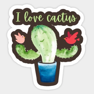 I love cactus Sticker